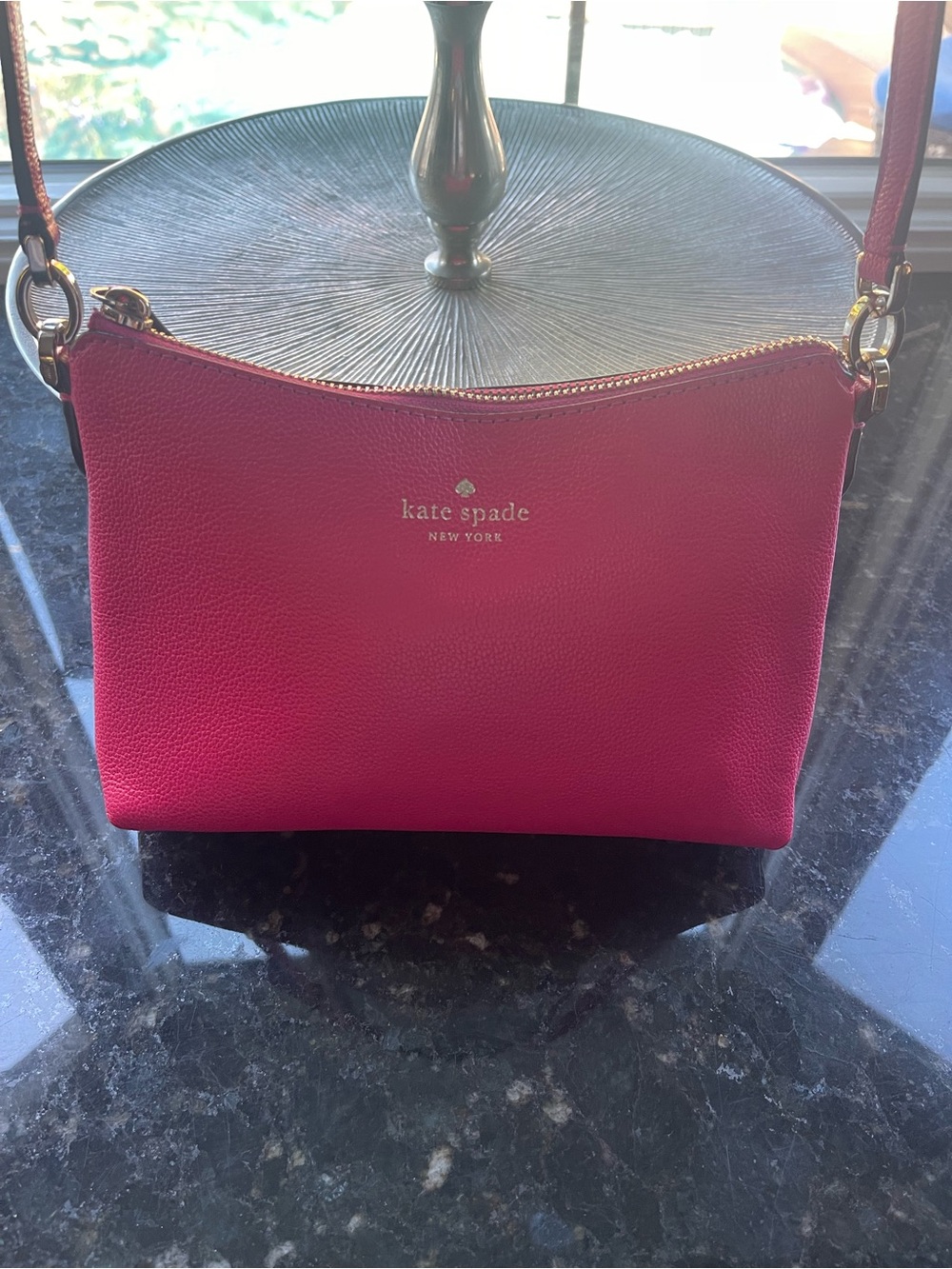 kate spade Hot Pink Pebbled Leather Crossbody
